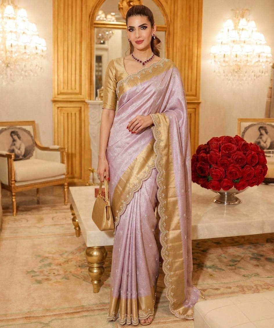 Wedding Wear Pure Kanjivarm Silk Beads Work Saree