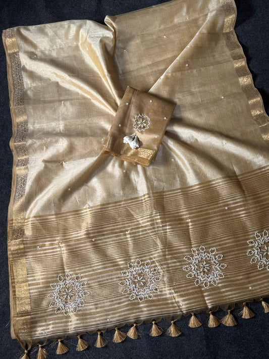 PURE ZARI WEAVING ROYAL LOOK CLASSY SAREE