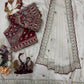 Soft Rangoli silk Beautiful Sequence embroidery work saree