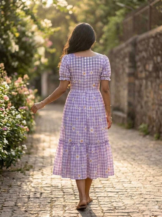 Kleid aus Georgette-Imitat mit üppiger Paillettenstickerei
