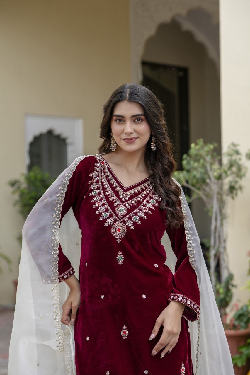 Presenting New Ready Made Kurti Pant Dupatta Collection