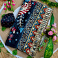 Very Soft and Elegant Rich look Original Japan Sartin Ajarak Print Saree