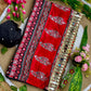 Very Soft and Elegant Rich look Original Japan Sartin Ajarak Print Saree