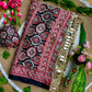 Very Soft and Elegant Rich look Original Japan Sartin Ajarak Print Saree
