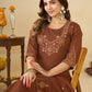 Marina Silk Multi Embroidery Thread With Hand Work Suit