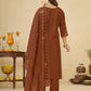 Marina Silk Multi Embroidery Thread With Hand Work Suit