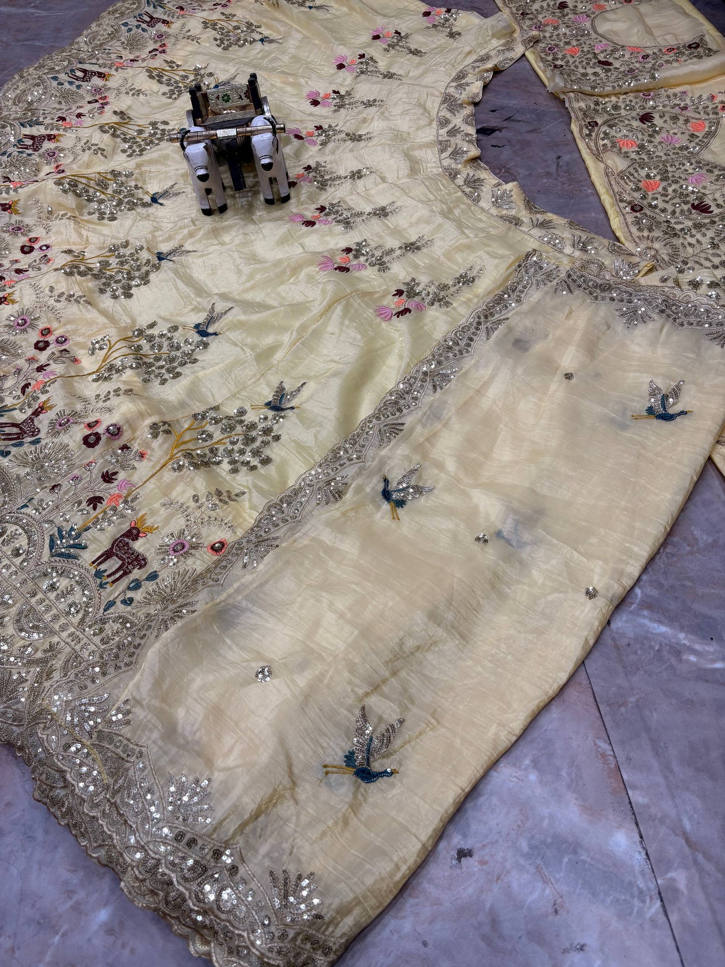 Launching 4 Meter Flared Premium Fendy Silk Lehenga