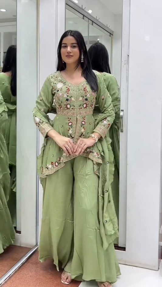 RANGOLI SILK SEQUENCE EMBROIDERY SUIT