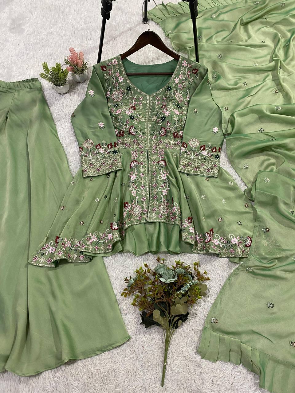 RANGOLI SILK SEQUENCE EMBROIDERY SUIT