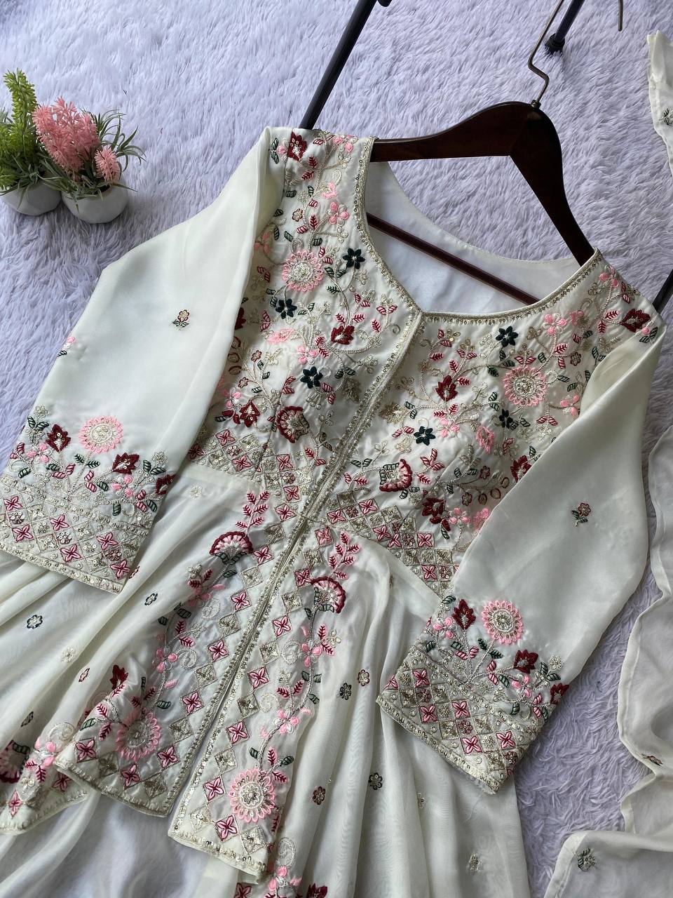 RANGOLI SILK SEQUENCE EMBROIDERY SUIT