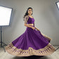 Faux Georgette Zari Sequence Embroidery Lehenga
