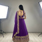 Faux Georgette Zari Sequence Embroidery Lehenga