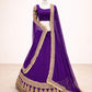 Faux Georgette Zari Sequence Embroidery Lehenga