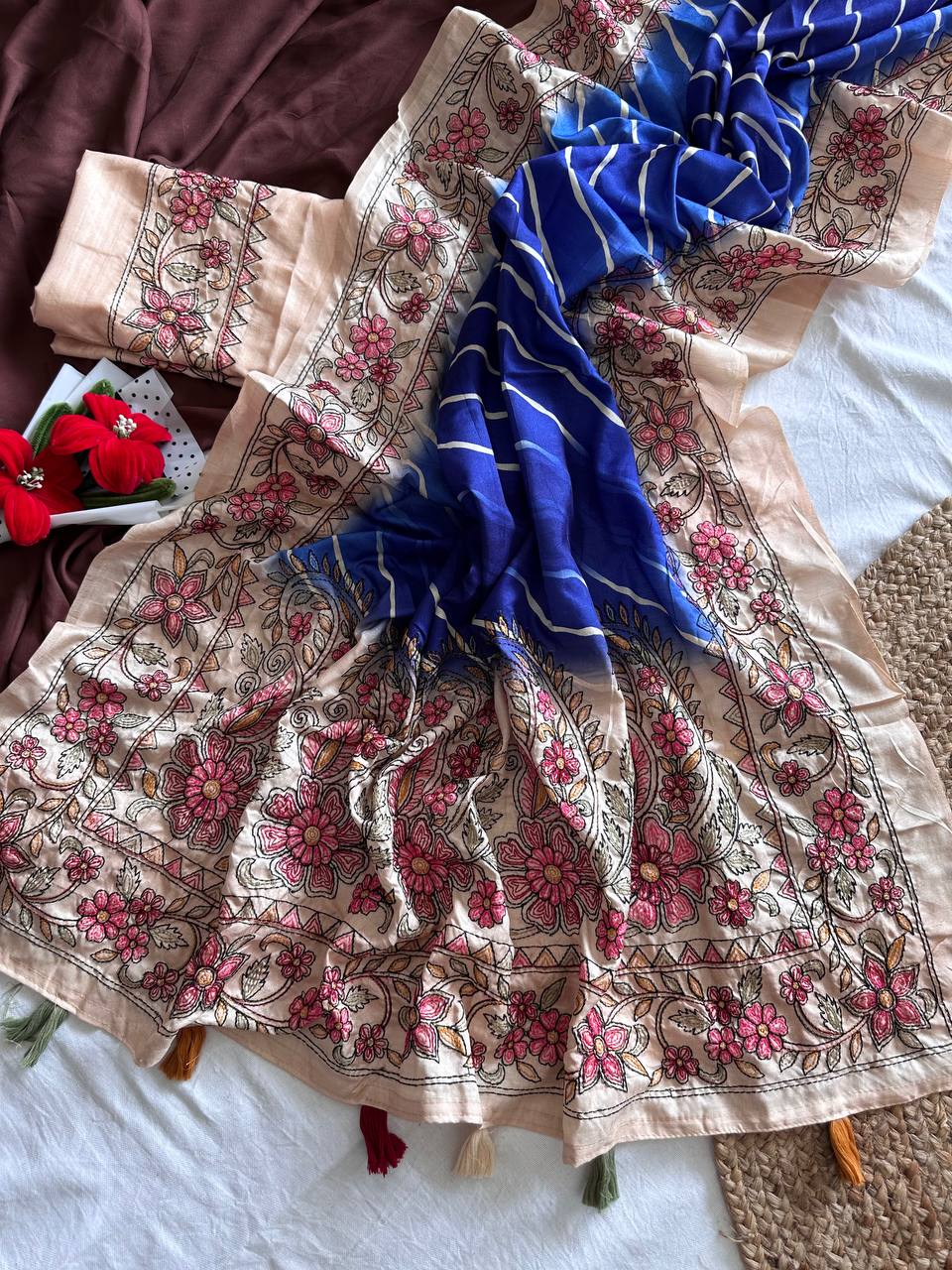 Pure handloom tussur silk saree