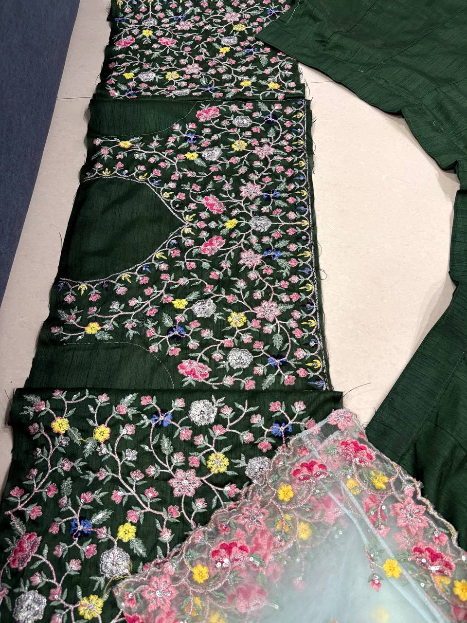 Launching 4 Meter Flared Premium Super Satin Silk Lehenga
