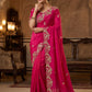Fendy Sattin With C -pallu 3 mm sequence coding embroidery work saree