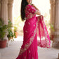 Fendy Sattin With C -pallu 3 mm sequence coding embroidery work saree