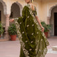 Fendy Sattin With C -pallu 3 mm sequence coding embroidery work saree