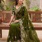 Fendy Sattin With C -pallu 3 mm sequence coding embroidery work saree