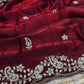 Fendy Sattin With C -pallu 3 mm sequence coding embroidery work saree