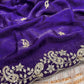 Fendy Sattin With C -pallu 3 mm sequence coding embroidery work saree