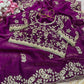 Fendy Sattin With C -pallu 3 mm sequence coding embroidery work saree