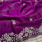 Fendy Sattin With C -pallu 3 mm sequence coding embroidery work saree