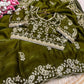 Fendy Sattin With C -pallu 3 mm sequence coding embroidery work saree