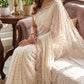 Pure NC Butti Silk With Beautiful Original Rose Gold  Beads Work Saree