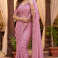 Pure NC Butti Silk With Beautiful Original Rose Gold  Beads Work Saree