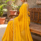 Pure NC Butti Silk With Beautiful Original Rose Gold  Beads Work Saree