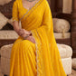 Pure NC Butti Silk With Beautiful Original Rose Gold  Beads Work Saree
