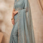 Pure NC Butti Silk With Beautiful Original Rose Gold  Beads Work Saree