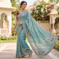 Pure Fandy Sattin Silk With Beautiful Original Rose Gold Beads Saree