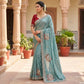 Pure Fandy Sattin Silk With Beautiful Original Rose Gold Beads Saree