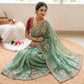 Pure Fandy Sattin Silk With Beautiful Original Rose Gold Beads Saree