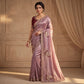 Pure Fandy Sattin Silk With Beautiful Original Rose Gold Beads Saree