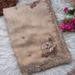 Pure Fandy Sattin Silk With Beautiful Original Rose Gold Beads Saree