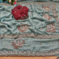 Pure Fandy Sattin Silk With Beautiful Original Rose Gold Beads Saree