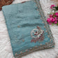 Pure Fandy Sattin Silk With Beautiful Original Rose Gold Beads Saree