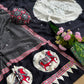 Very Soft and Elegant Rich look Original Japan Sartin Ajarak Print Saree