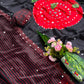 Very Soft and Elegant Rich look Original Japan Sartin Ajarak Print Saree