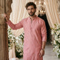 Traditional Wedding Collection Cotton Embroidery Work Men's Kurta