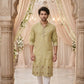 Traditional Wedding Collection Cotton Embroidery Work Men's Kurta