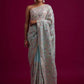 Heavy Vichitra Silk Embroidery Multy Colour Threads Saree