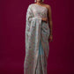 Heavy Vichitra Silk Embroidery Multy Colour Threads Saree