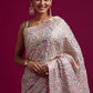 Heavy Vichitra Silk Embroidery Multy Colour Threads Saree