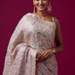 Heavy Vichitra Silk Embroidery Multy Colour Threads Saree