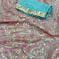 Heavy Vichitra Silk Embroidery Multy Colour Threads Saree