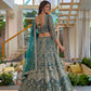 Butterfly Net Sequins and Codding Embroidery Work Lehenga